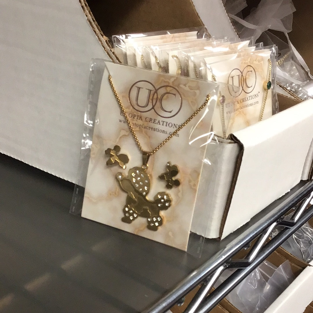 SGRho Pretty Poodle Necklace/Earring Set
