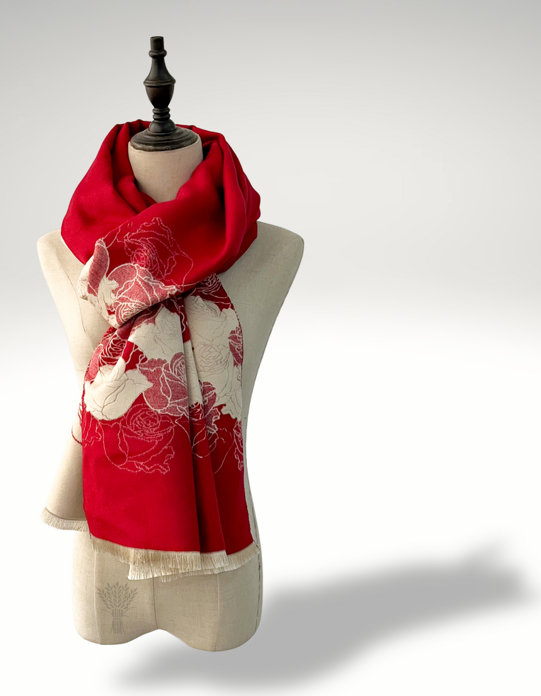 **NEW** Crimson Rose Reversible Knit Shawl