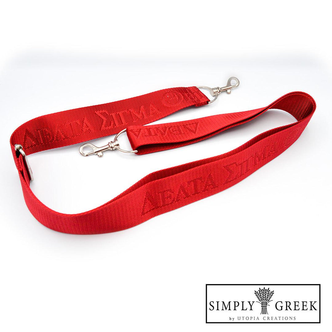 **NEW** Delta ΔΣΘ Embossed Purse Strap - Simply Greek
