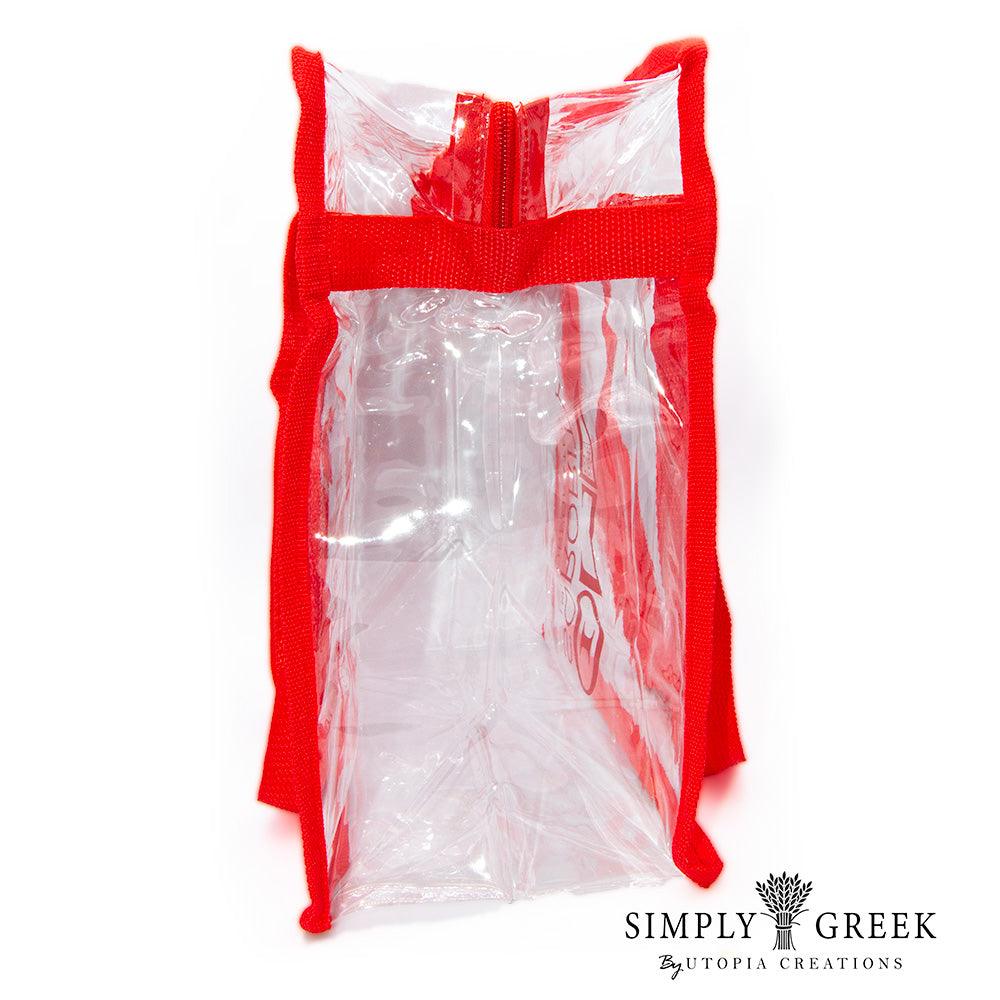 DST Clear Zippered Stadium Approved Tote - Simply Greek