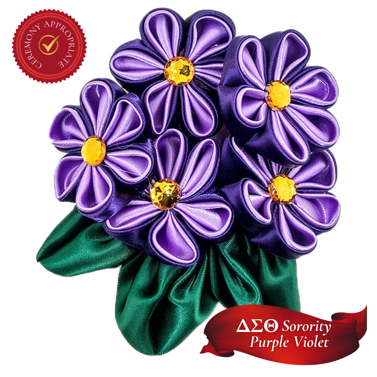 Handmade African Violet Flower Corsage | Simply Greek