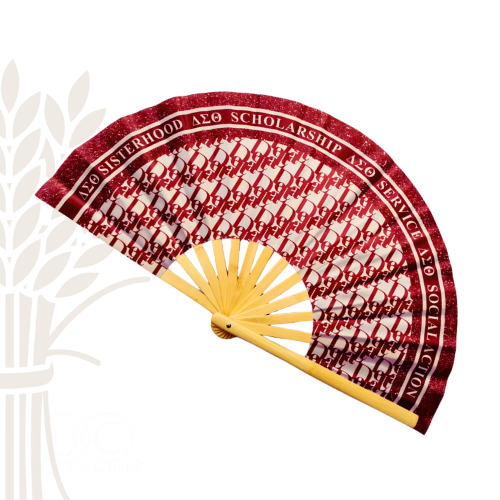Delta Sigma Theta Popping/Clacking Accordion Handheld Fans