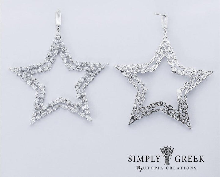 **NEW** Silver Star Earrings - Simply Greek