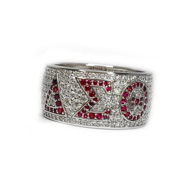 ΔΣΘ Wide Band Ring (Sterling Silver) - UTOPIA CREATIONS | Accessories & Gifts