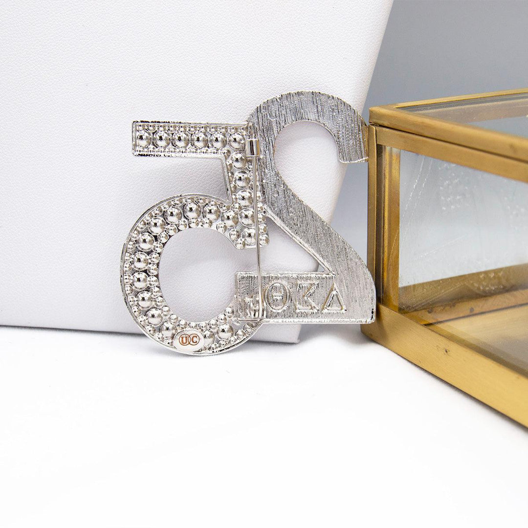 Delta Sigma Theta 25th silver anniversary Brooch Pin by Simply Greek