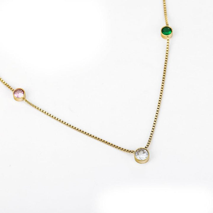 **NEW** Pink and Green Station 'Lily' Necklace - Simply Greek
