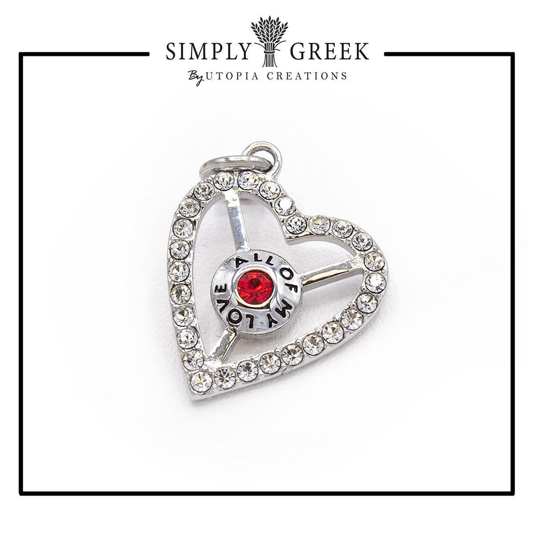 Delta Sigma Theta All of my love heart charm  (AOML) by Utopia Creations