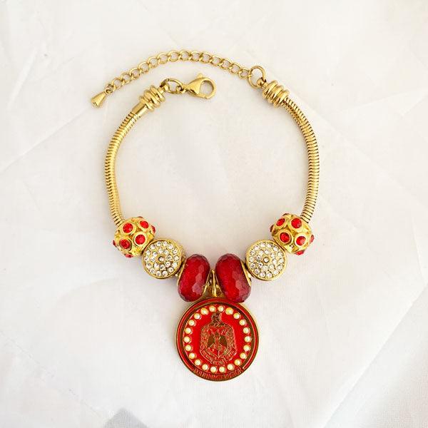 DST Region Charm Bracelet (Gold / Stainless Steel) - Simply Greek