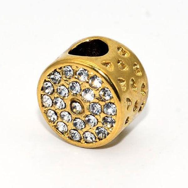 Golden Radiance Bead Charm (Stainless Steel) - Simply Greek