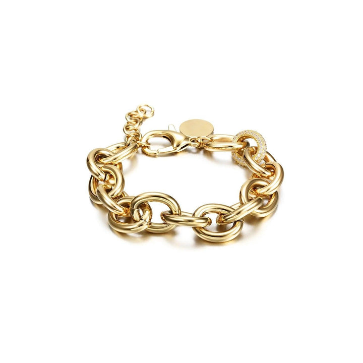 ΔΣΘ Signature Pyramid Pendant and Oval Link Bracelet (Stainless Steel) - Simply Greek