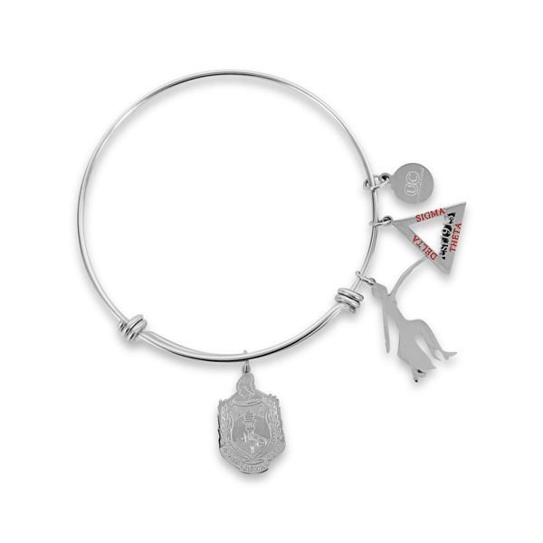 "Delta Charm" Expandable Bracelet (Stainless Steel) - Simply Greek