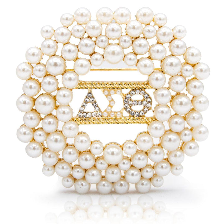 Delta Sigma Theta Pearl Cluster Brooch by Utopia Creations