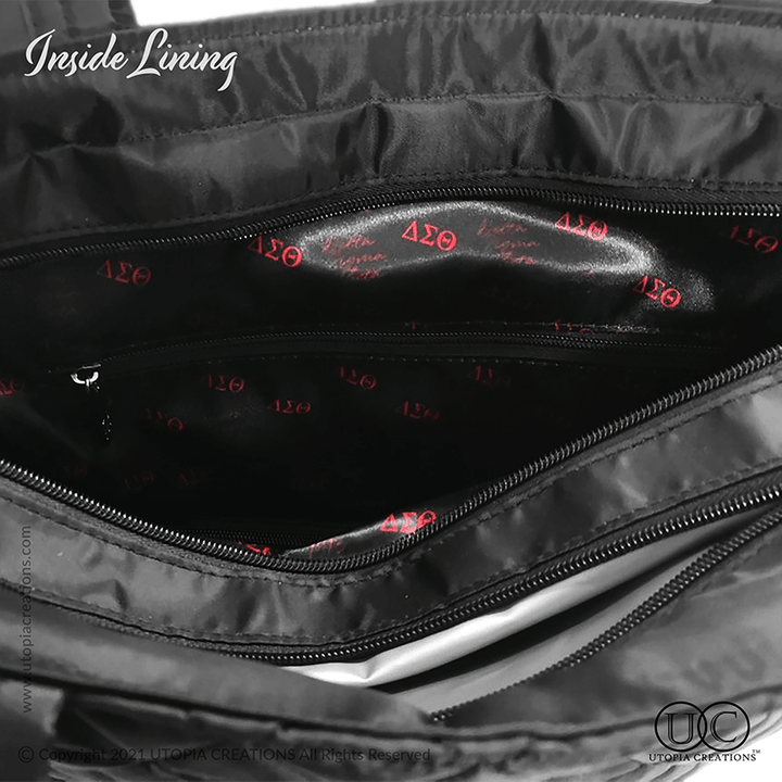Delta Sigma Theta Quilted Business Tote - Simply Greek