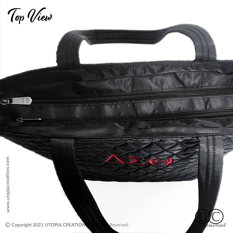 Delta Sigma Theta Quilted Business Tote - Simply Greek