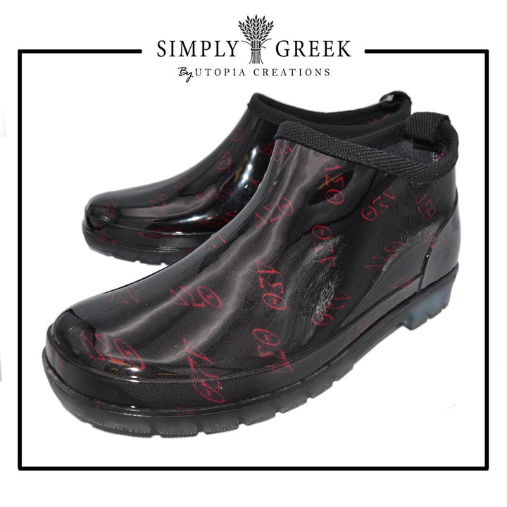 ΔΣΘ Ankle Rain Boots - Simply Greek