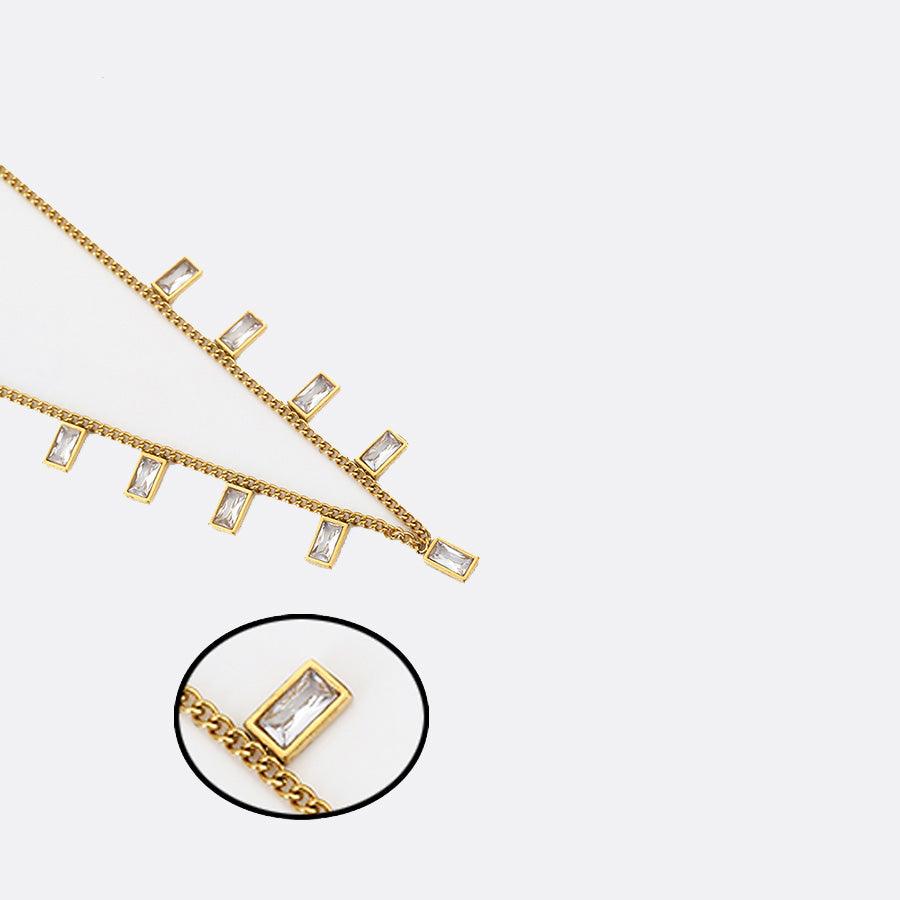 **NEW** Nine Jewel Necklace "Vera" (Stainless Steel) - Simply Greek