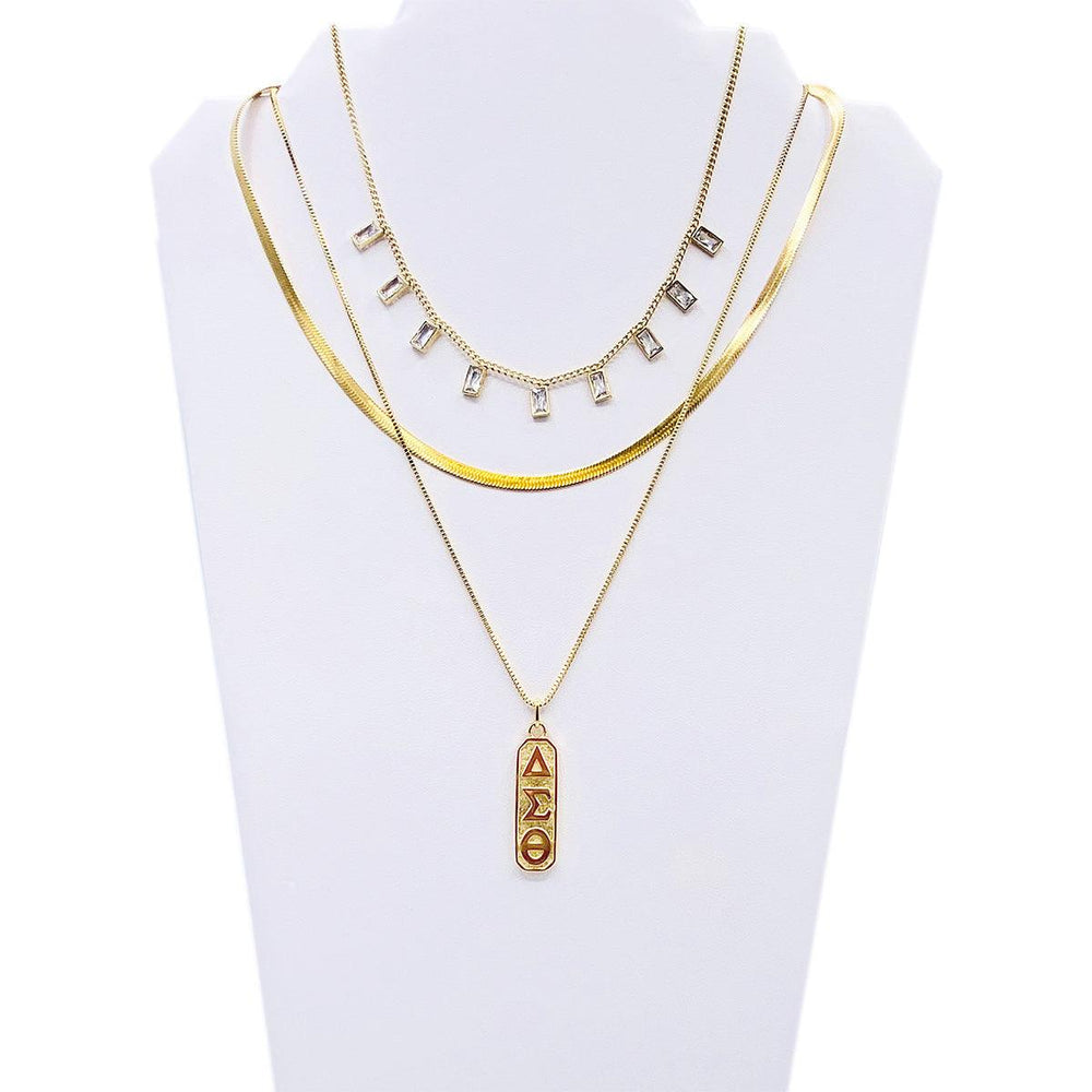**NEW** Nine Jewel Necklace "Vera" (Stainless Steel) - Simply Greek