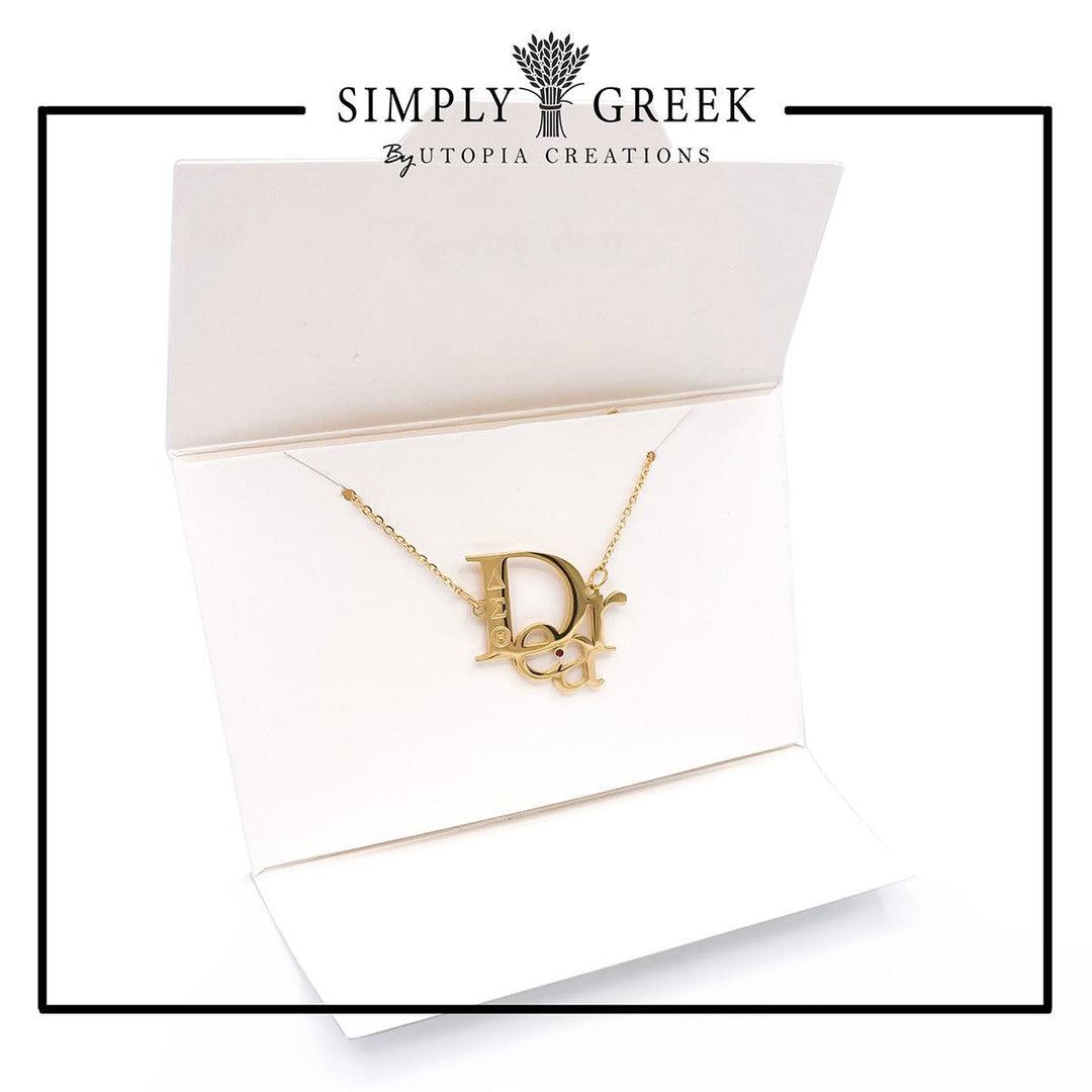 **NEW** Delta Dear Signature Necklace - Simply Greek