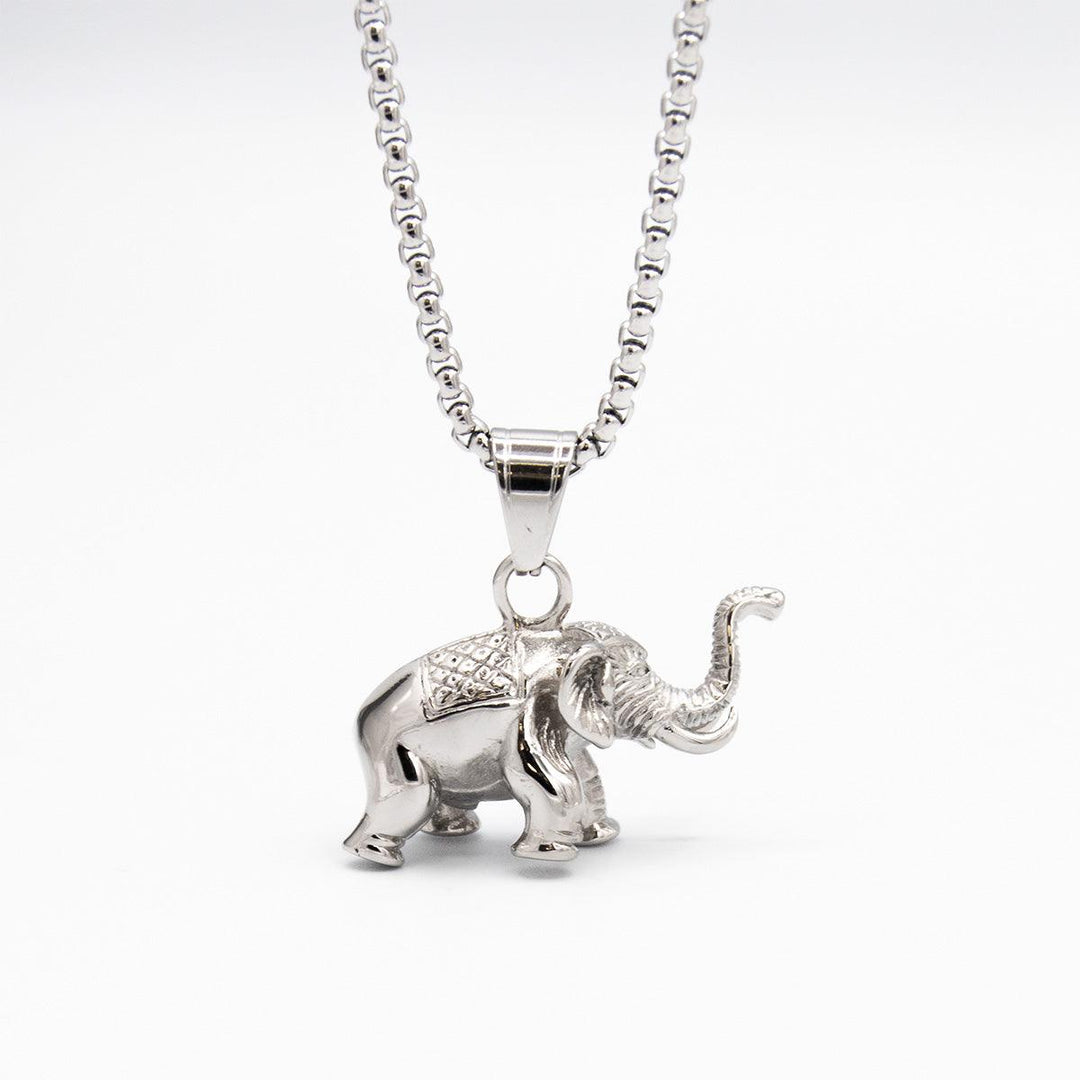 Elephant Pendant Necklace (Stainless Steel) - Simply Greek
