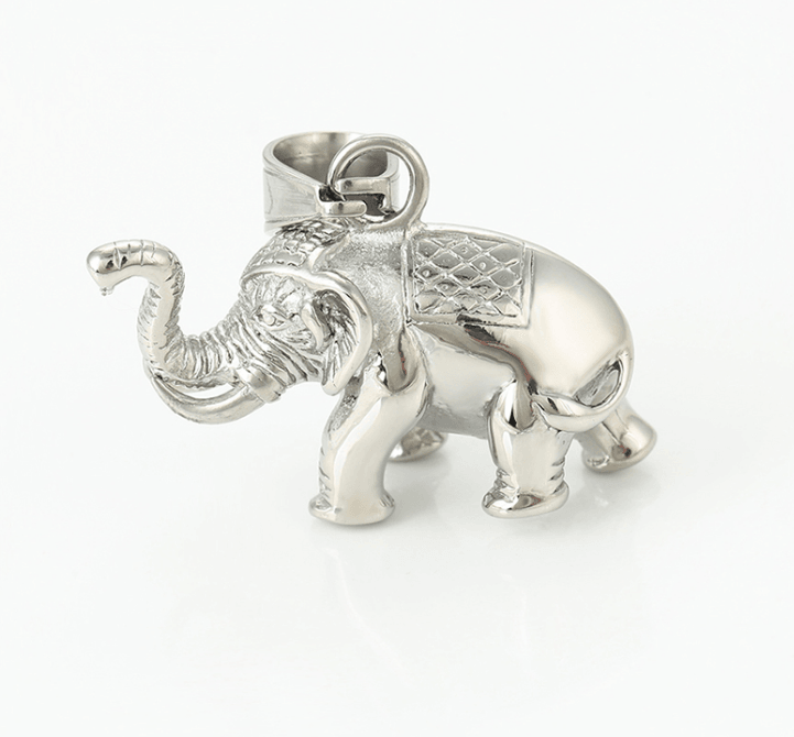 Elephant Pendant Necklace (Stainless Steel) - Simply Greek