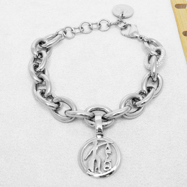 Cuban CZ Link Bracelet w/Fortitude Pendant (Stainless Steel) - UTOPIA CREATIONS | Accessories & Gifts