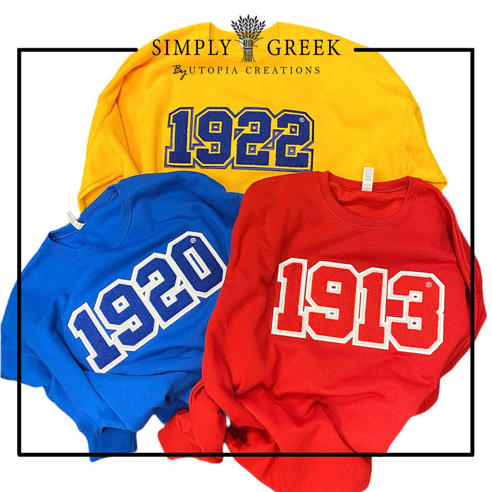 Founding Year Crew Neck Sweatshirt - Simply Greek