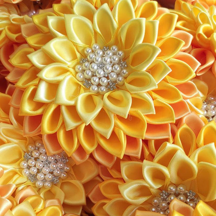 Golden Ribbon Flower Corsage for Sigma Gamma Rho by Utopia Creations