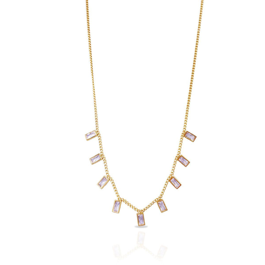 **NEW** Nine Jewel Necklace "Vera" (Stainless Steel) - Simply Greek