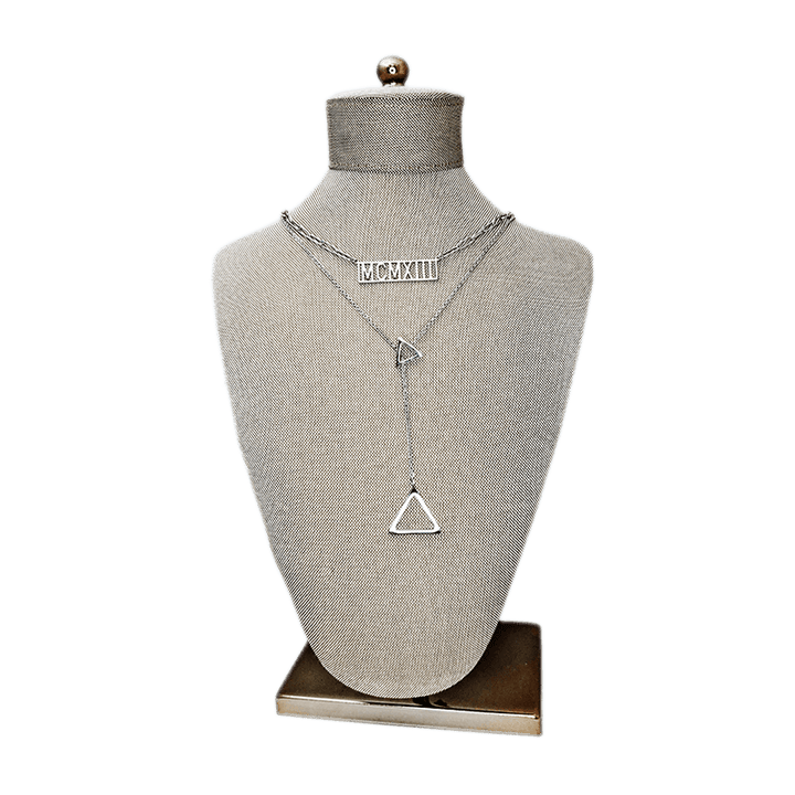 Founding Year Roman Numeral Necklaces (Stainless Steel) - Simply Greek
