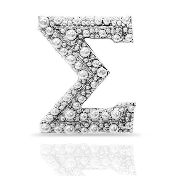 **NEW** The Pearl-Essence Collection Sigma Brooch - Simply Greek