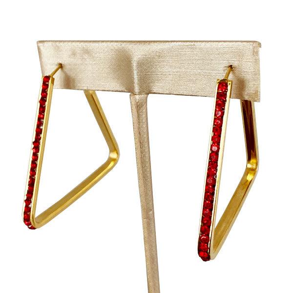 Pyramid Bling Earrings (Stainless Steel) - Simply Greek