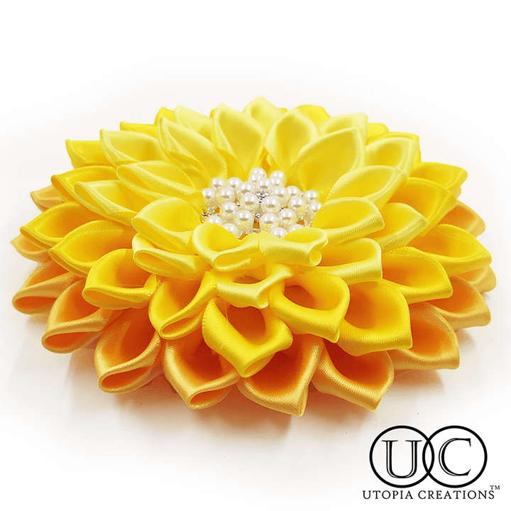 Golden Ribbon Flower Corsage for Sigma Gamma Rho by Utopia Creations
