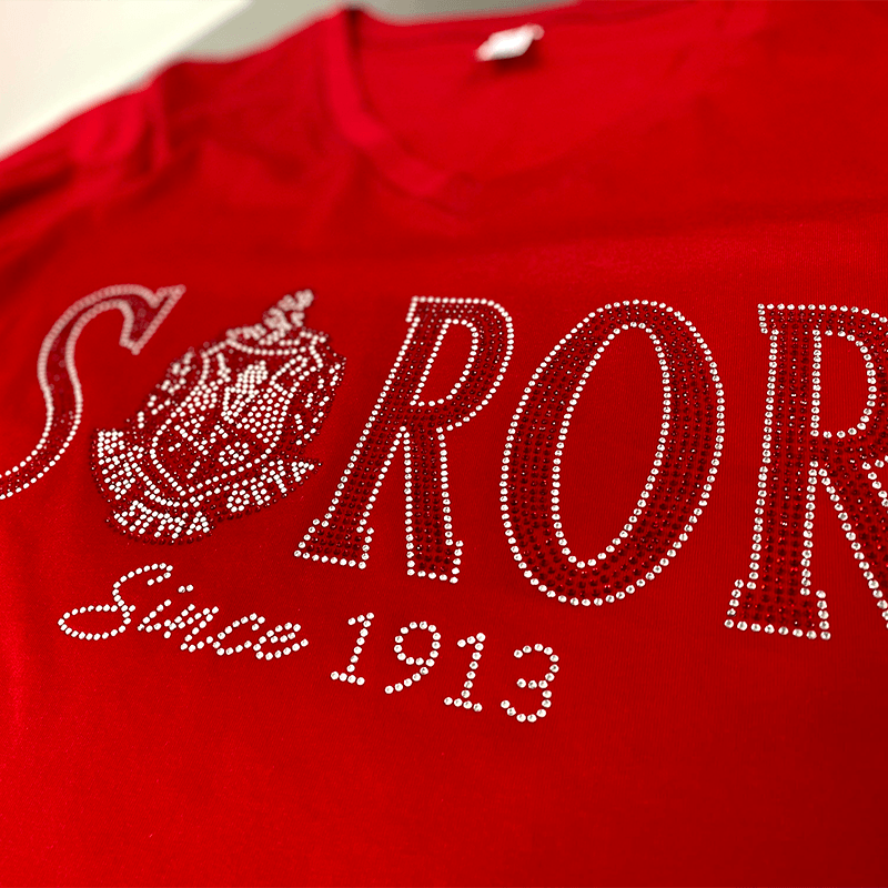 "SOROR" Rhinestone/Bling Tee - Simply Greek