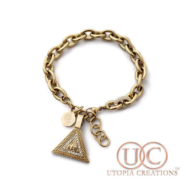 ΔΣΘ Pyramid Bracelet | Small Link (Stainless Steel) - UTOPIA CREATIONS | Accessories & Gifts