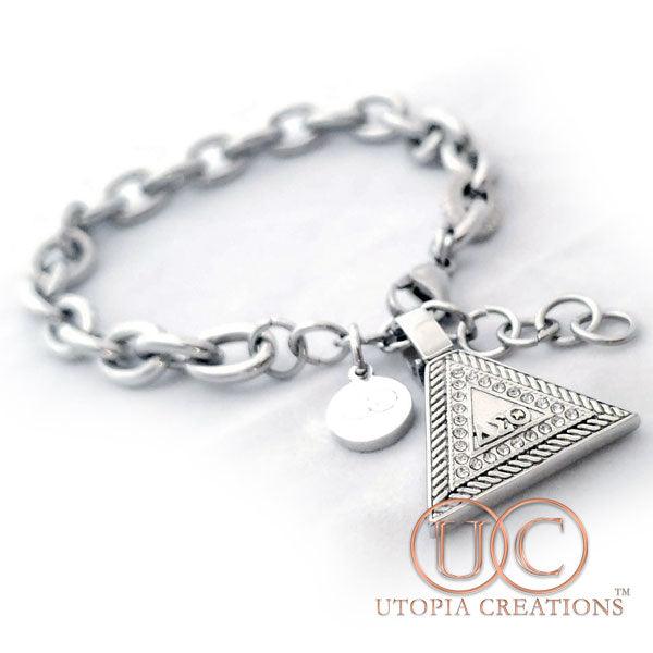 ΔΣΘ Pyramid Bracelet | Small Link (Stainless Steel) - UTOPIA CREATIONS | Accessories & Gifts