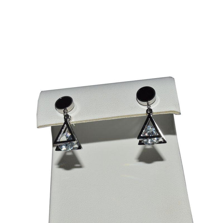 CZ Pyramid Earrings (Stainless Steel) - UTOPIA CREATIONS | Accessories & Gifts