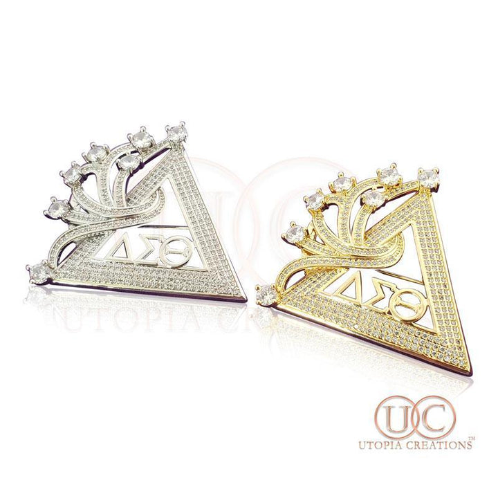 DST "Soaring Seven" ΔΣΘ Pyramid Brooch - Simply Greek