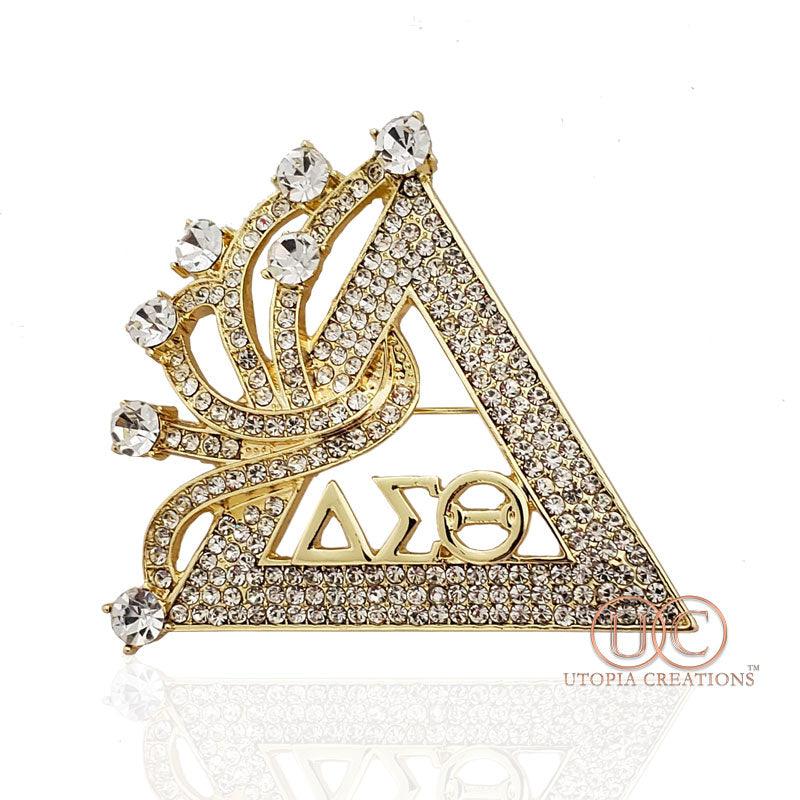 "Soaring Seven" ΔΣΘ Pyramid Brooch - UTOPIA CREATIONS | Accessories & Gifts
