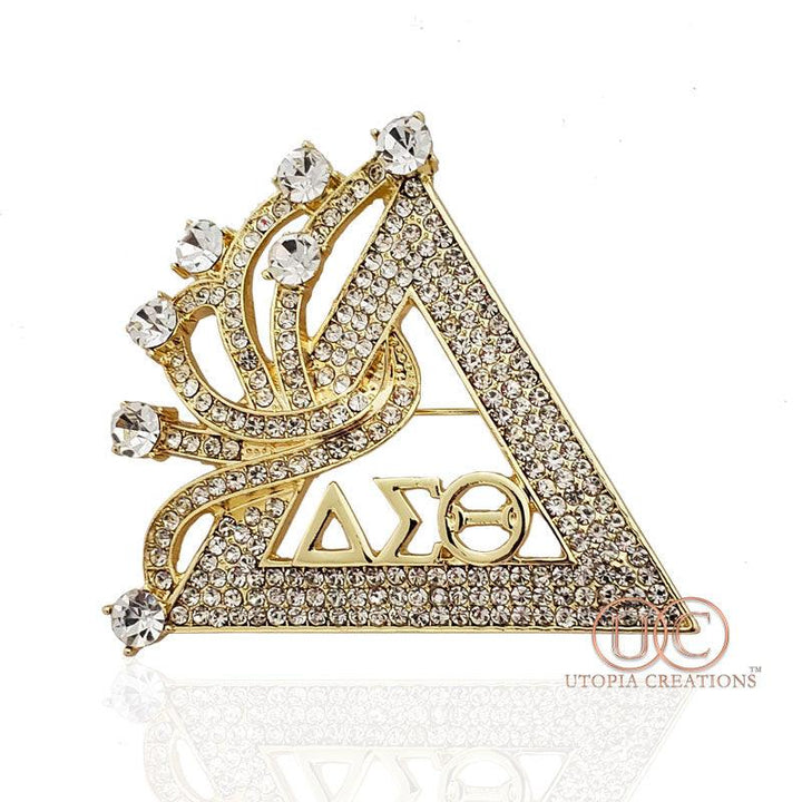"Soaring Seven" ΔΣΘ Pyramid Brooch - UTOPIA CREATIONS | Accessories & Gifts