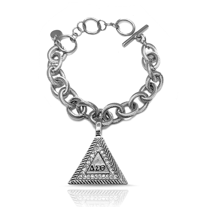 ΔΣΘ Signature Pyramid & Twisted Rope Bracelet (Stainless Steel) - Simply Greek