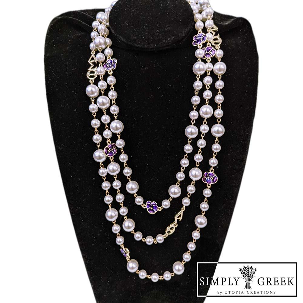 Delta pearl necklace hot sale