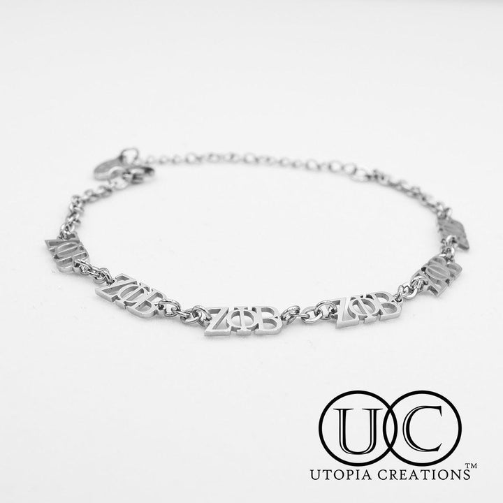 zeta phi beta anklet bracelet by Utopia Creations