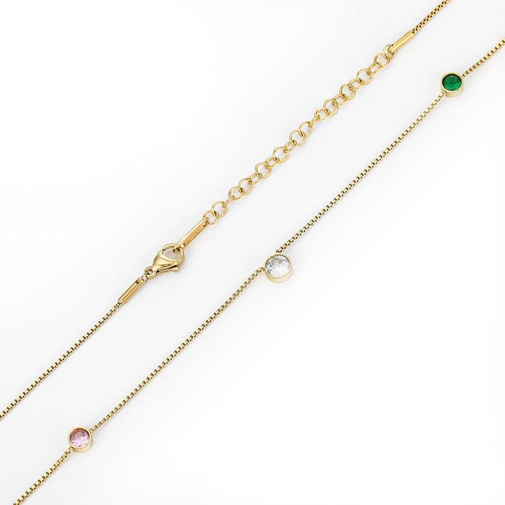 **NEW** Pink and Green Station 'Lily' Necklace - Simply Greek
