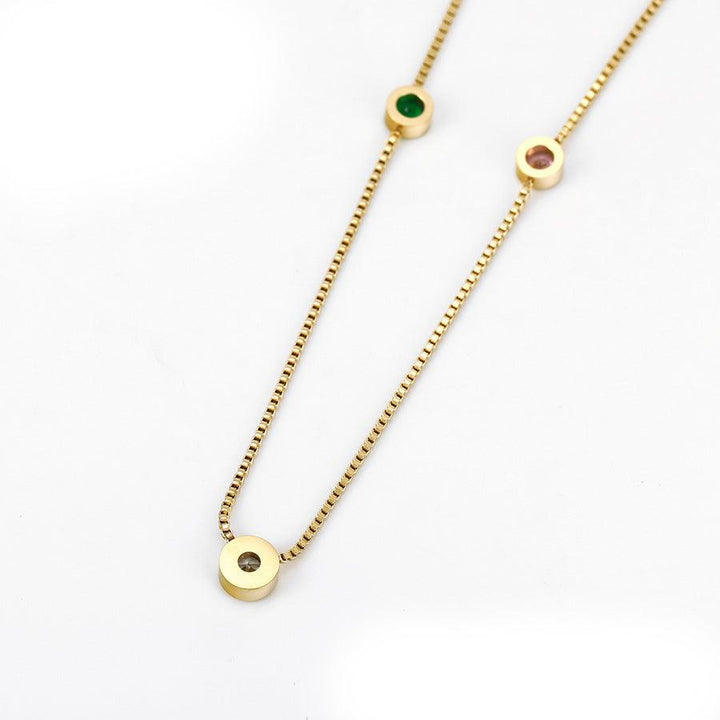 **NEW** Pink and Green Station 'Lily' Necklace - Simply Greek