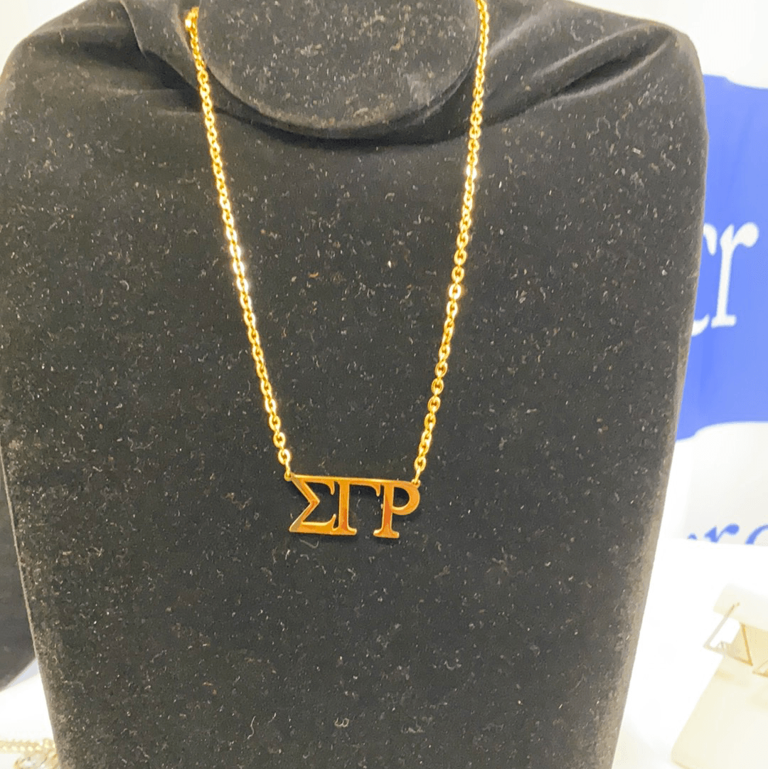ΣΓΡ Symbol Necklace (Stainless Steel) - Simply Greek