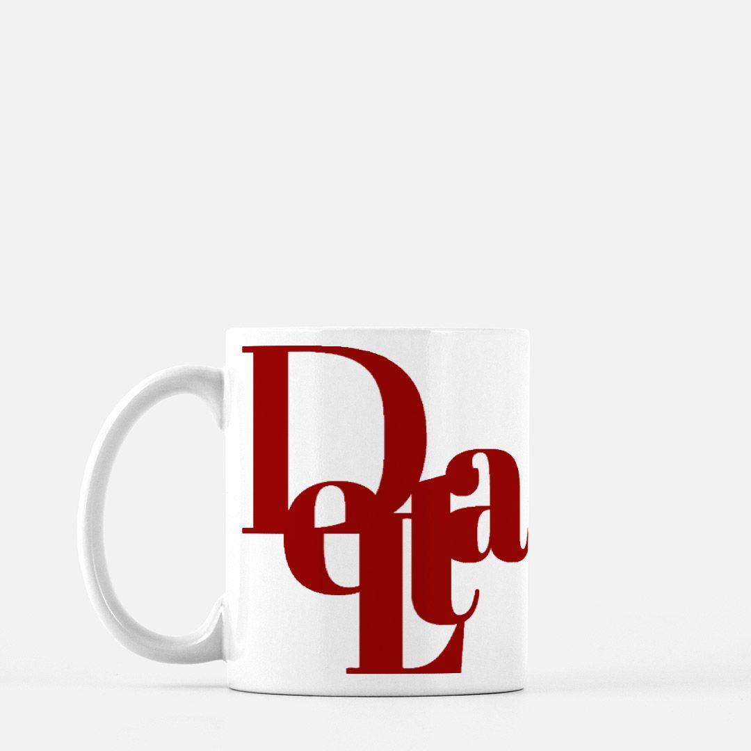 DELTA D'OR All White Ceramic Mug - Simply Greek