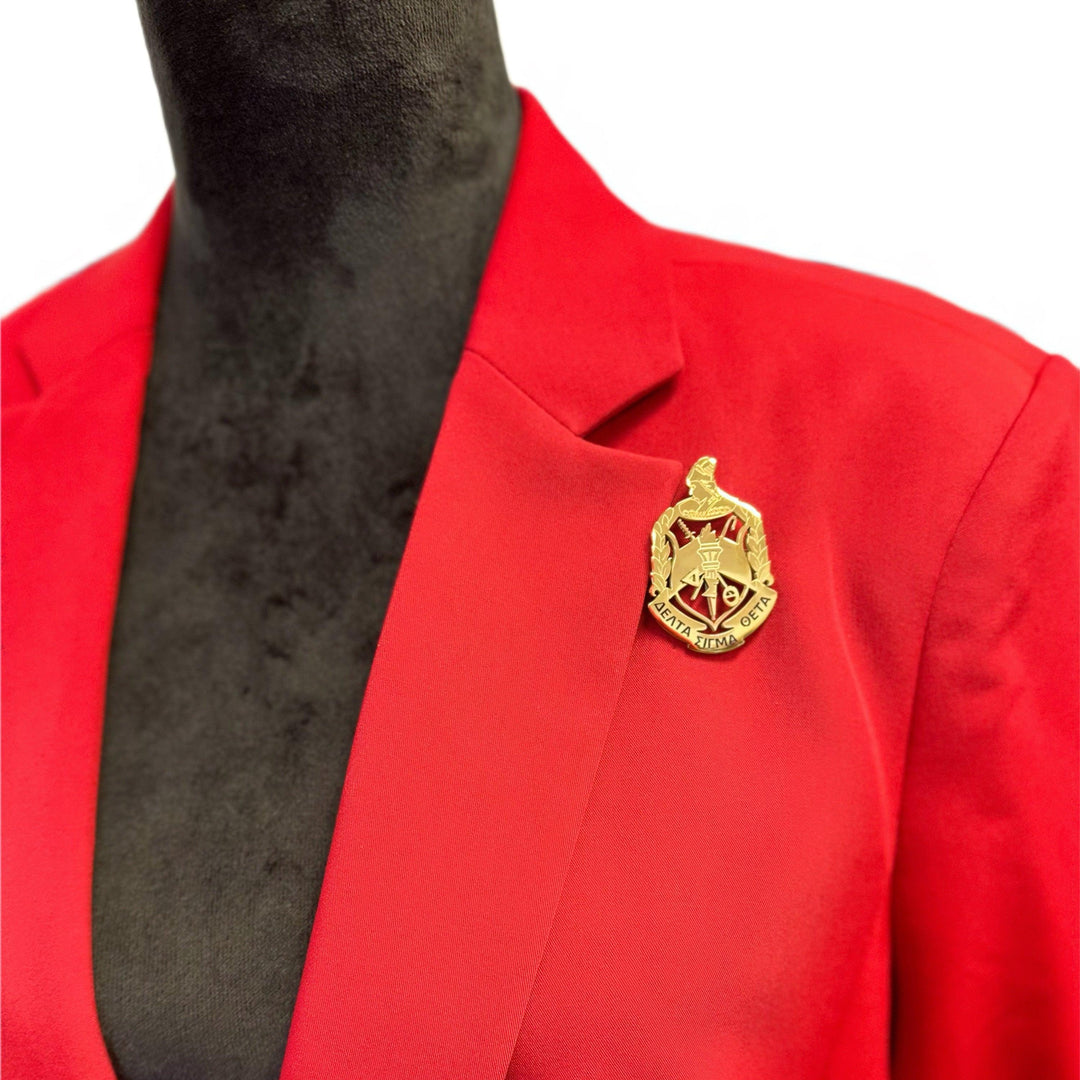 Delta Sigma Theta Shield Crest Brooch Pendant - Simply Greek