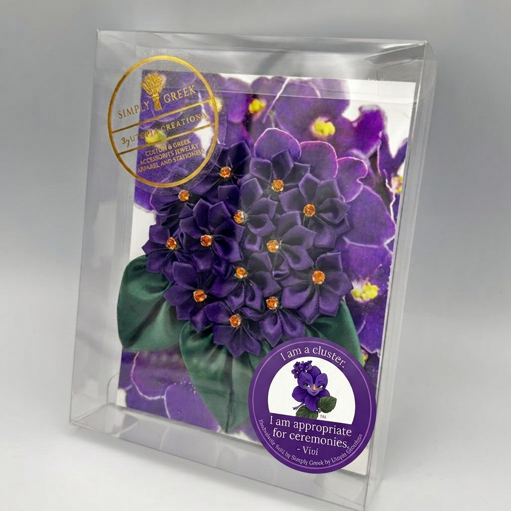 Handmade Purple Violet Flower Corsage | Simply Greek