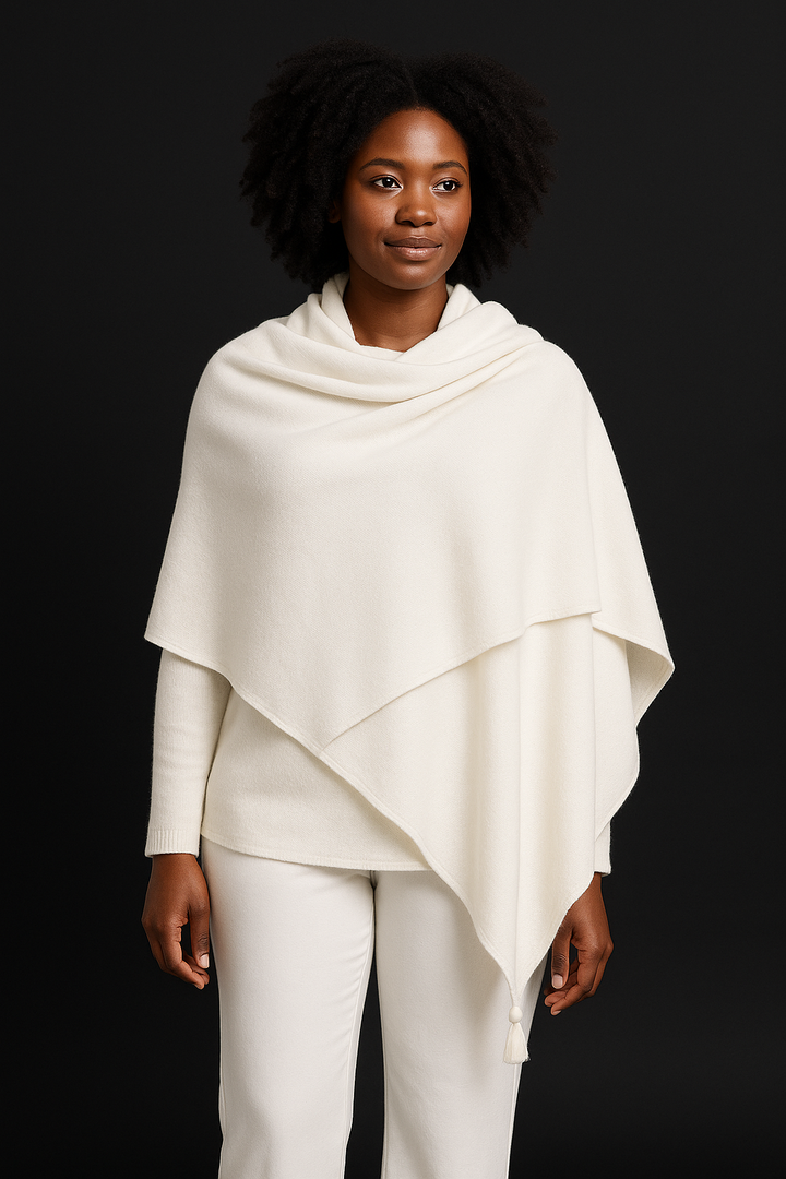 **NEW** All-White Snowfall Luxe Pashmina Wrap/Scarf