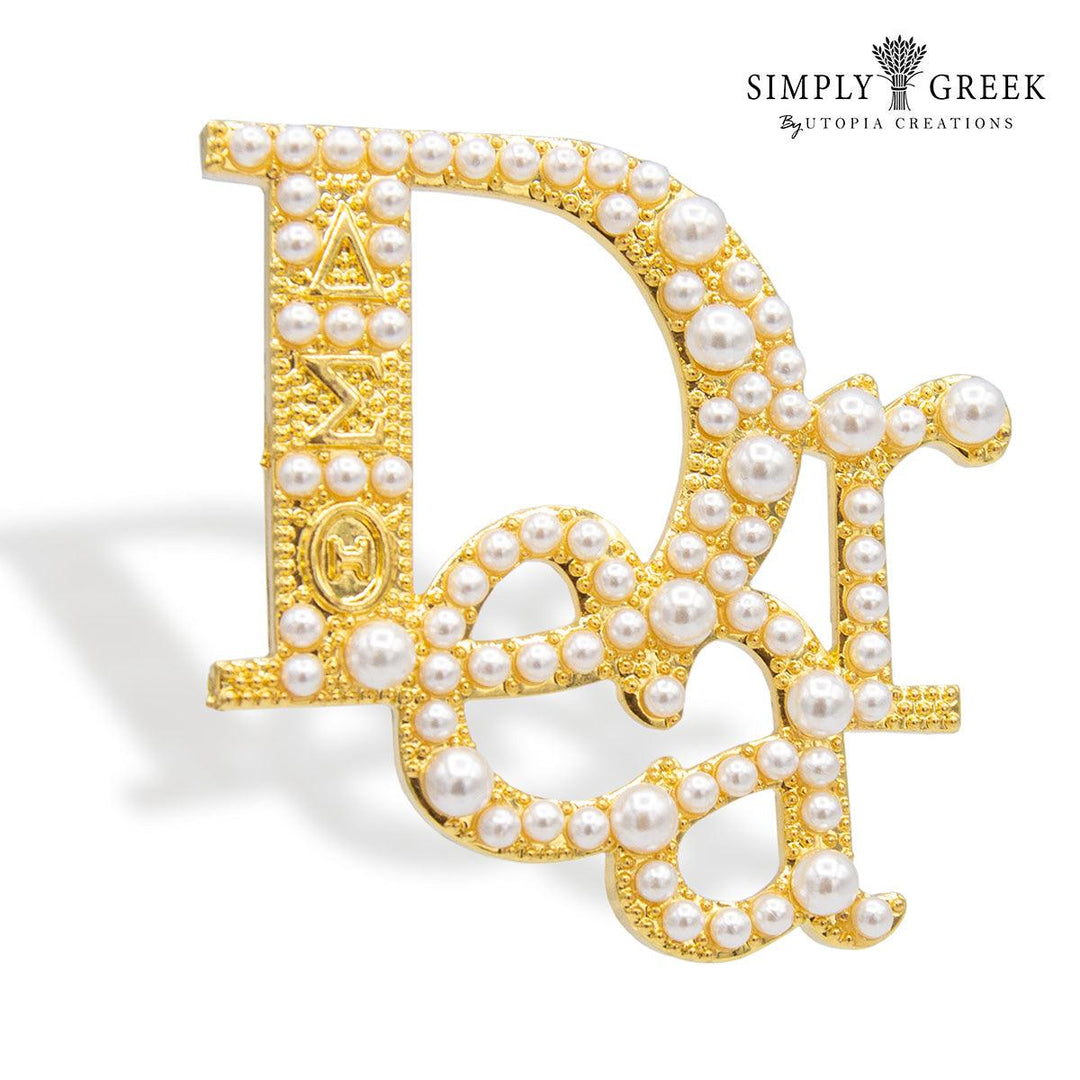 **NEW** The Pearl-Essence Collection DEAR D'OR Signature Brooch - Simply Greek